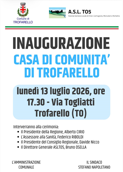 Inaugurazione casa di comunità