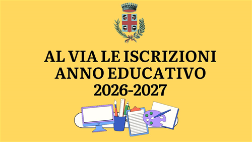 Avviso Alla Cittadinanza Iscrizioni Anno Educativo 2026-2027